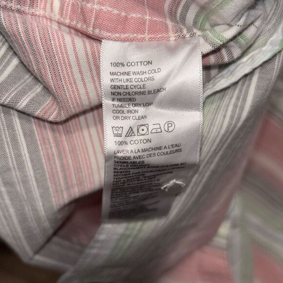 Tommy Bahama 100 % cotton multi colored striped button down shirt size XXXL. - Picture 6 of 8